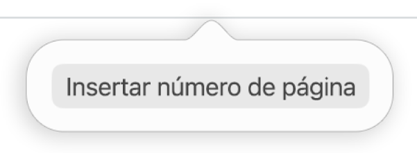 Botón Insertar número de página debajo del encabezado.