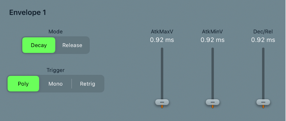 Abbildung. ES2-Parameter „Envelope 1“.