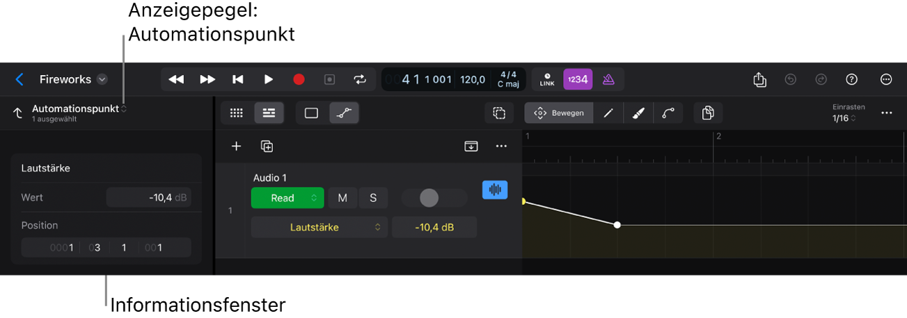 Abbildung. Informationsfenster „Automationspunkt“.