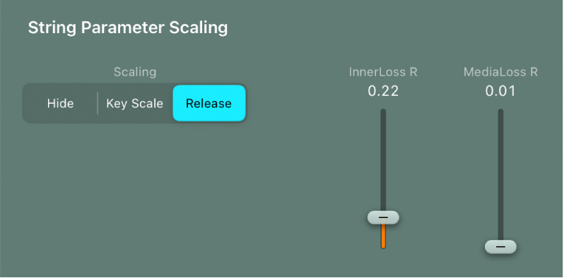 Figure. String Parameter Scaling controls.
