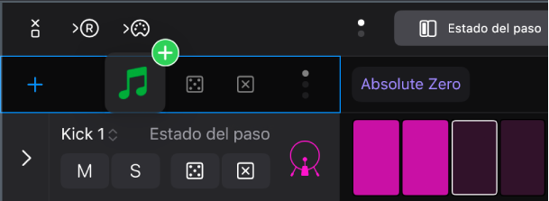 Se arrastra un sonido al secuenciador de pasos.