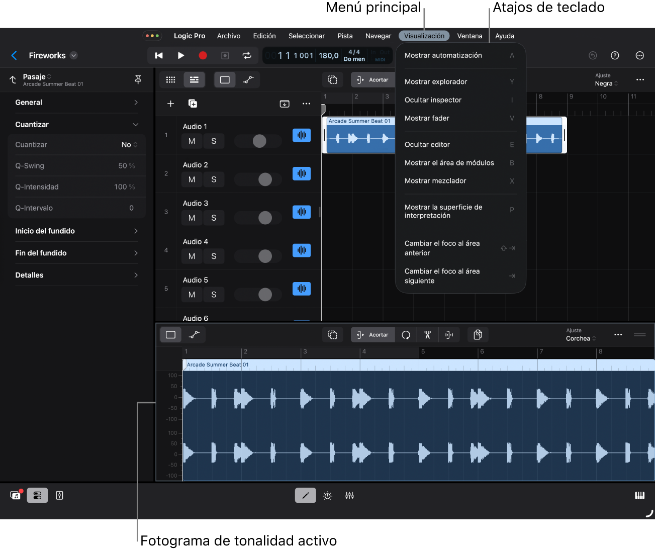 Marco del área activa.