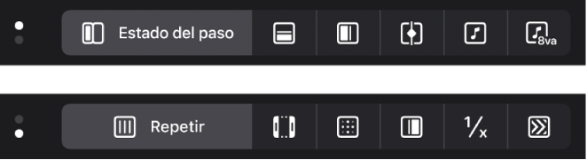 Ilustración. Los botones del modo de edición.