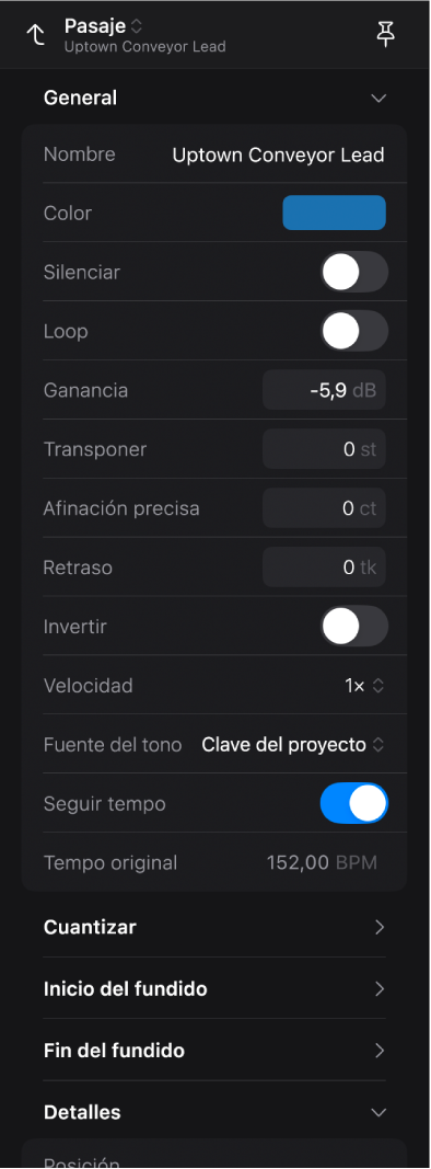Inspector con parámetros de pasaje.