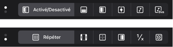 Figure. Boutons Mode Édition.