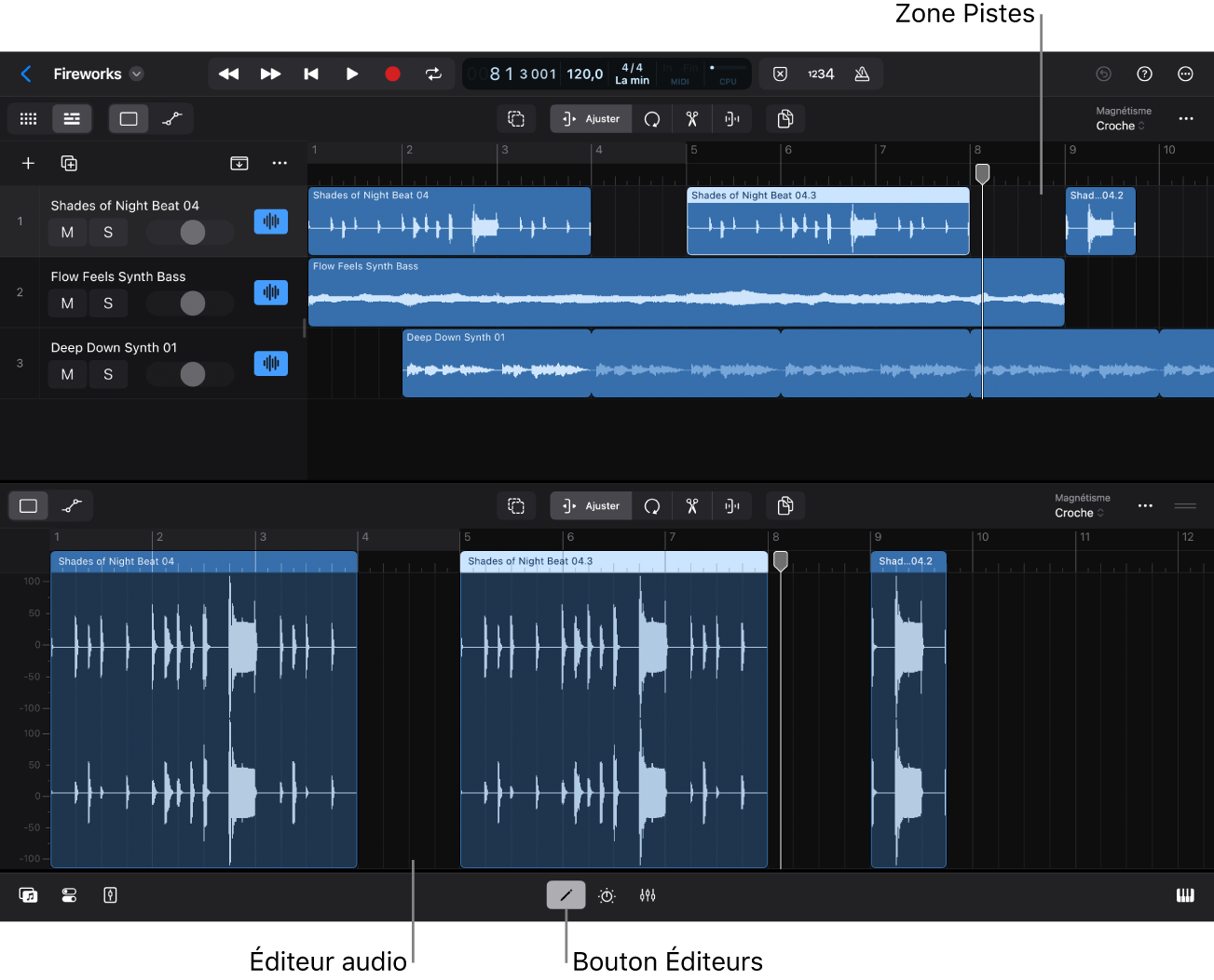 Figure. Éditeur audio.