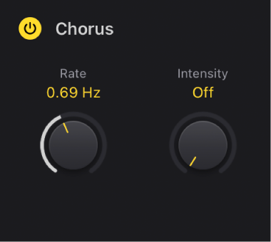 図。Vintage Electric Pianoの「Chorus」パラメータ。