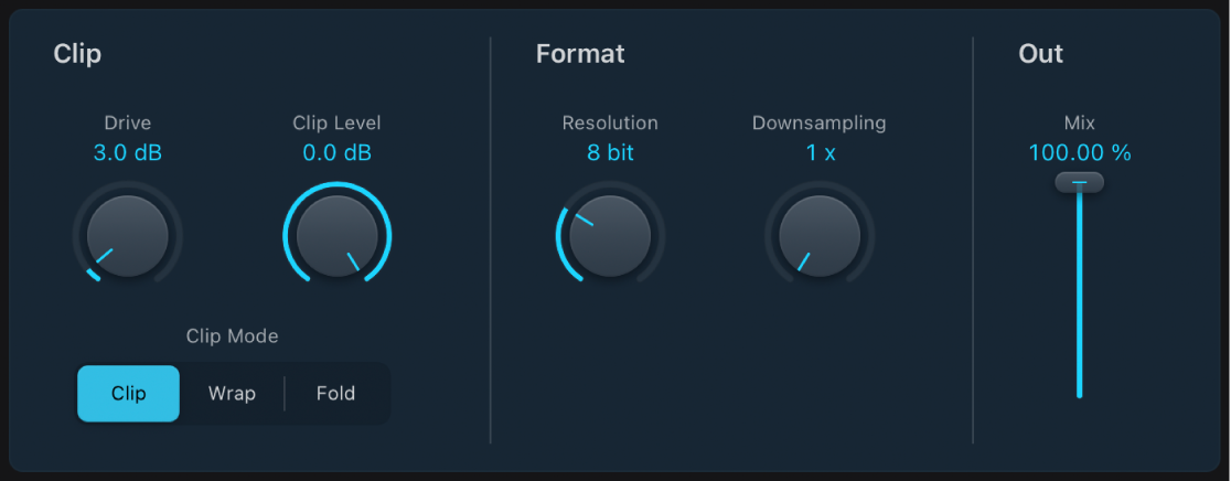 図。Bitcrusherウインドウ