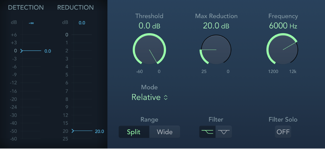 Abbildung. Fenster „DeEsser 2“