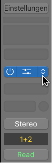 Abbildung. Ein Plug-in-Slot mit den Pfeilen auf der rechten Seite des Slots