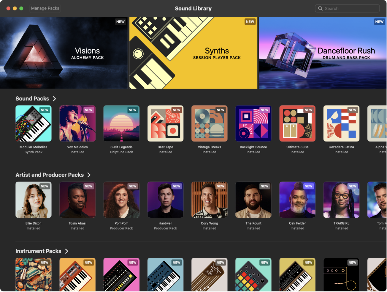 Figure. The Sound Library.