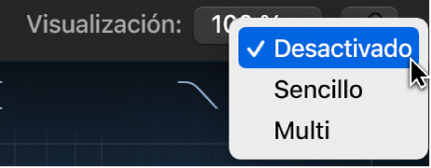 Ilustración. El menú de atajos Enlace con el puntero sobre la opción Desactivado.