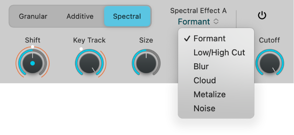図。Sample Alchemyのスペクトルエフェクト。