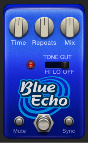 図。「Blue Echo」ストンプボックスウインドウ。