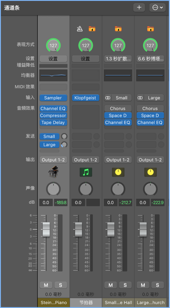 图。通道条区域中的新通道条。