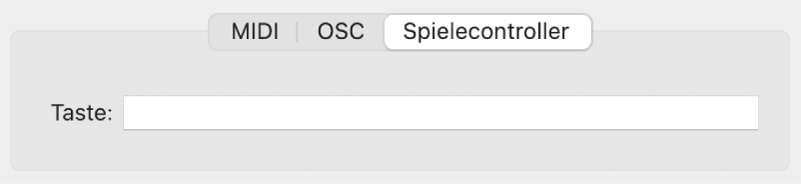 Abbildung. Spielecontroller-Parameter in der erweiterten Ansicht.