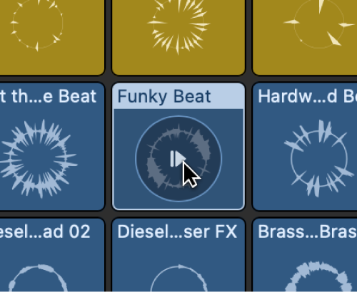 Figure. The Resume button in the middle of a queued cell.