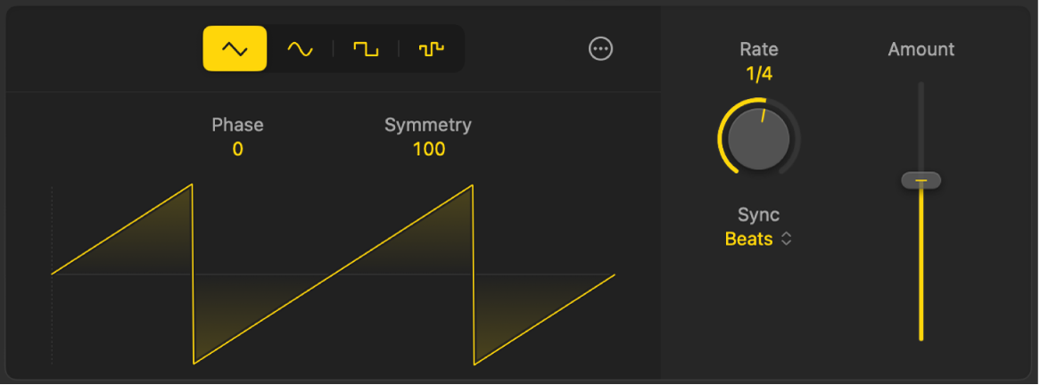 Figure. LFO settings in the Session Player Editor.