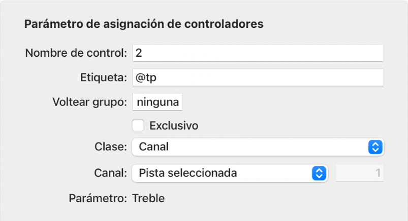 Ilustración. Ventana “Asignación de controladores” en la vista avanzada.