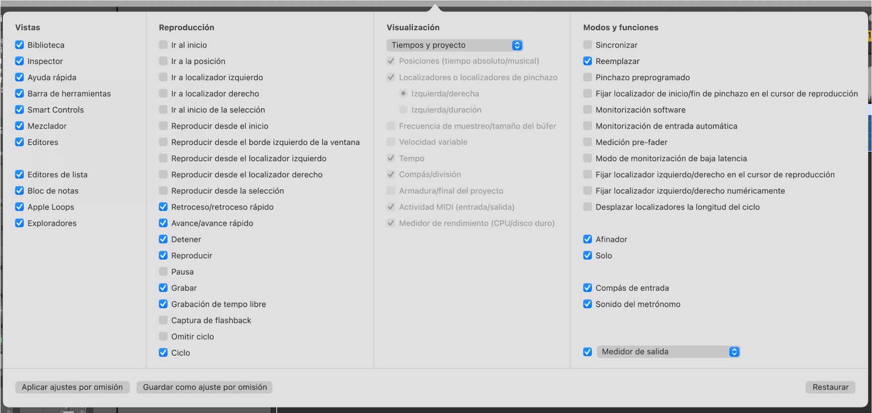 Ilustración. Cuadro de diálogo “Personalizar barra de controles”.