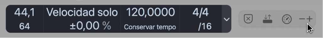 Ilustración. Botón “Velocidad variable” de la barra de transporte.