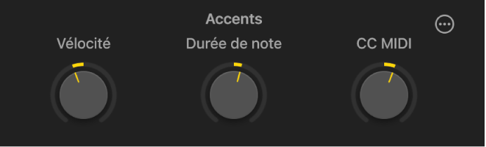 Figure. Réglages d’accents pour le style Basse séquentielle.