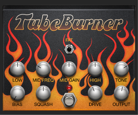 図。「Tube Burner」ストンプボックスウインドウ。