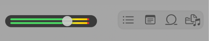 図。「マスターボリューム」スライダ。