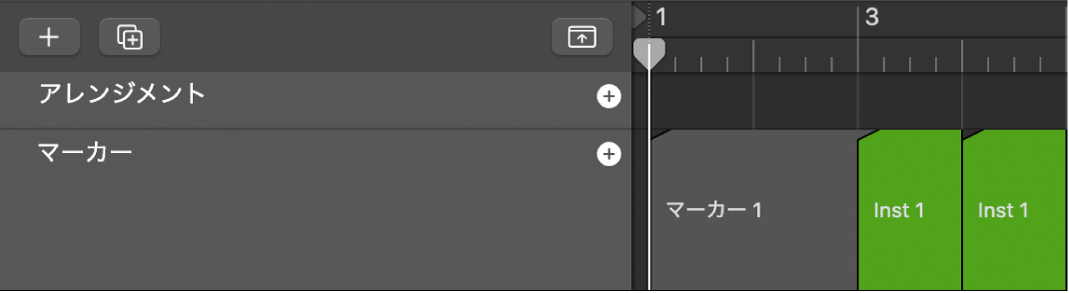 図。リージョン別にマーカーを作成。