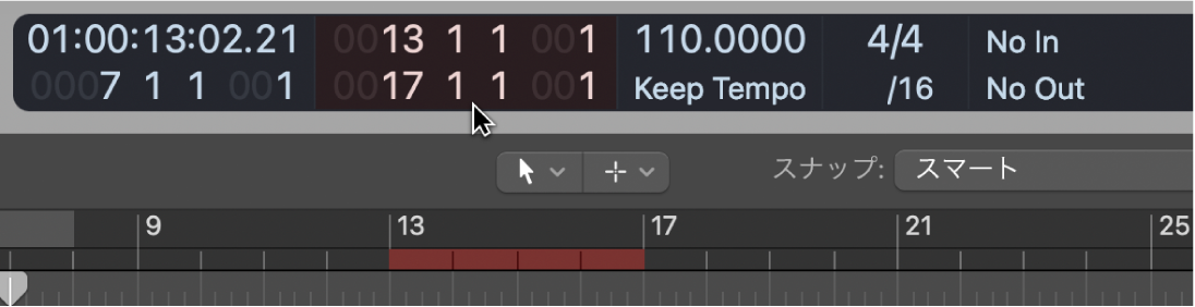 図。LCDのオートパンチロケータフィールド。