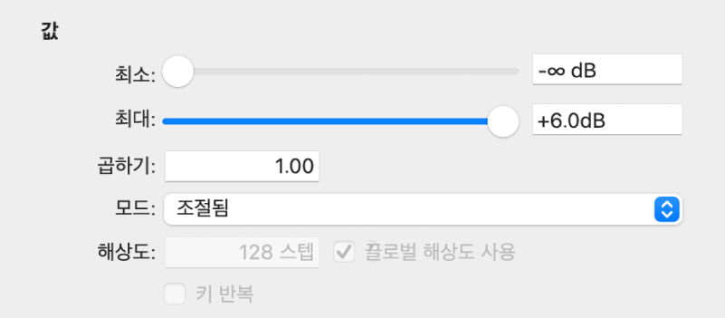 그림. 자세히 보기의 값 파라미터.
