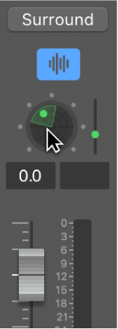 그림. 채널 스트립의 서라운드 컨트롤.