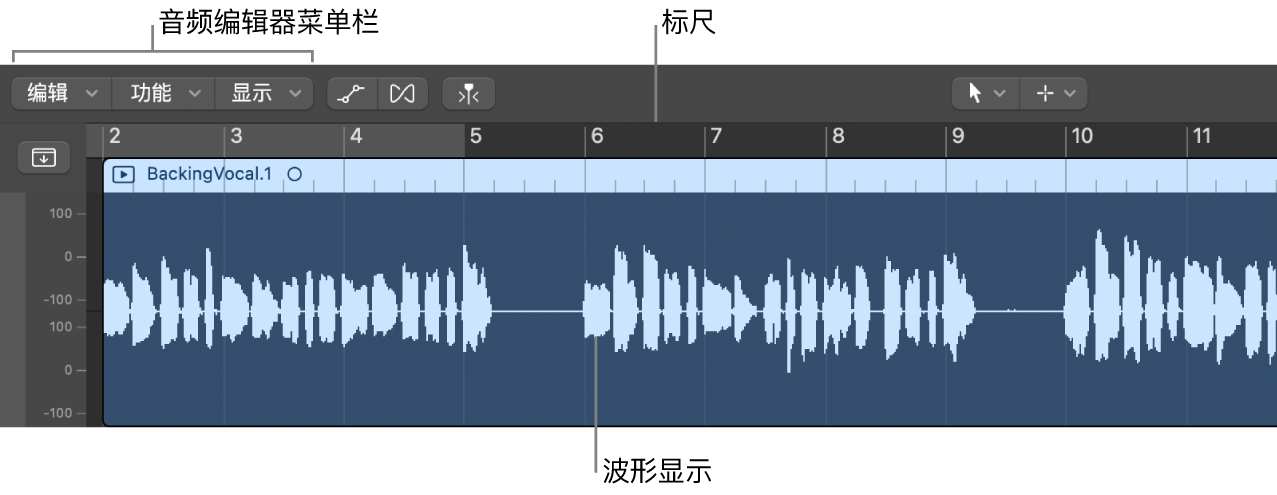 图。音频轨道编辑器。
