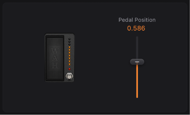 Ilustración. Ventana del stompbox Classic Wah.