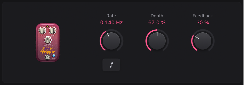 図。「Phase Tripper」ストンプボックスウインドウ。