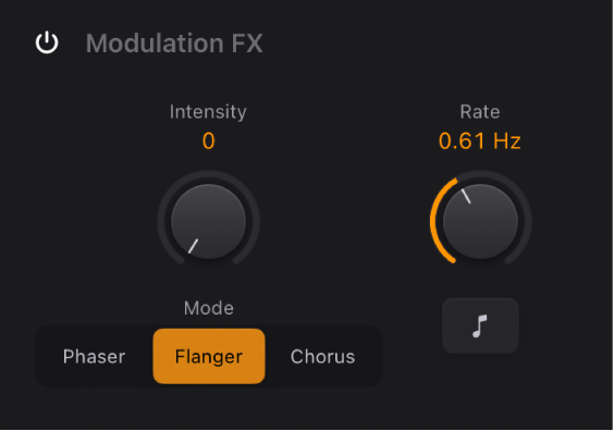 図。Vintage Clavの「Modulation FX」のパラメータ。