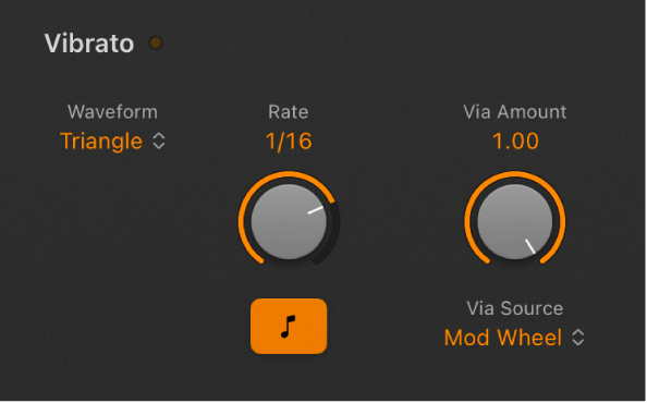 图。Retro Synth 颤音参数。