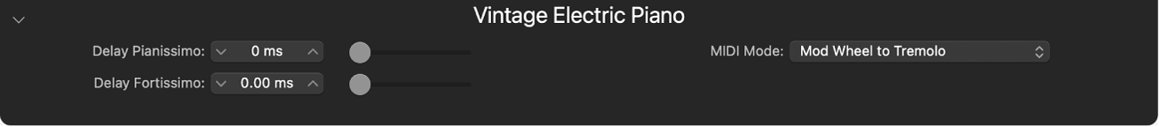Figure. Vintage Electric Piano Extended parameters.