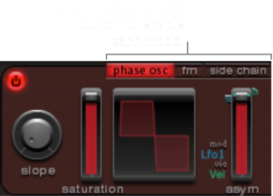 Figure. Oscillator 1 mode buttons.
