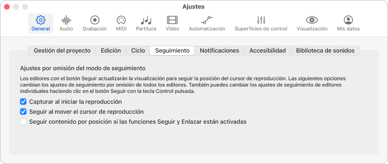 Ilustración. Ajustes de captura.