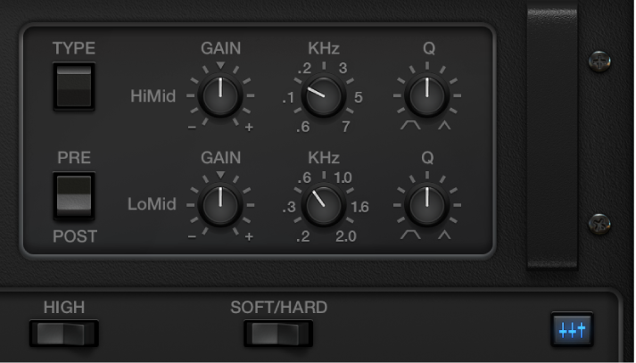 Ilustración. Parámetros de Parametric EQ.