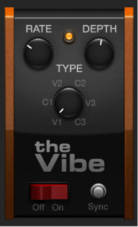 Ilustración. Ventana del stompbox The Vibe.
