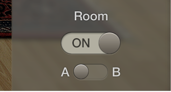 図。Drum Kit Designerの「Room」スイッチ。