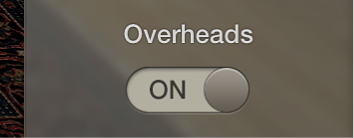 図。Drum Kit Designerの「Overheads」スイッチ。