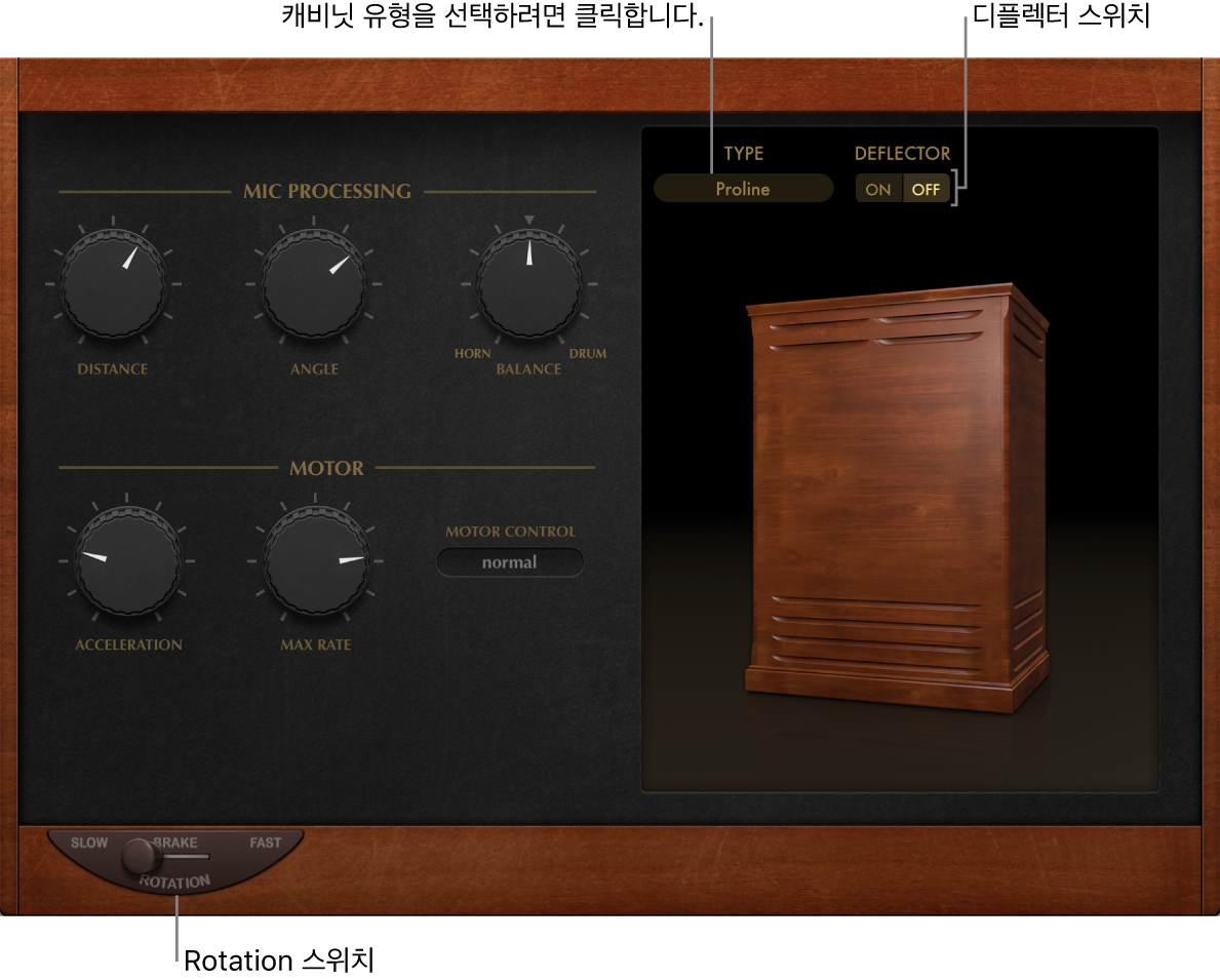 그림. Rotor Cabinet 이펙트 윈도우가 보임.