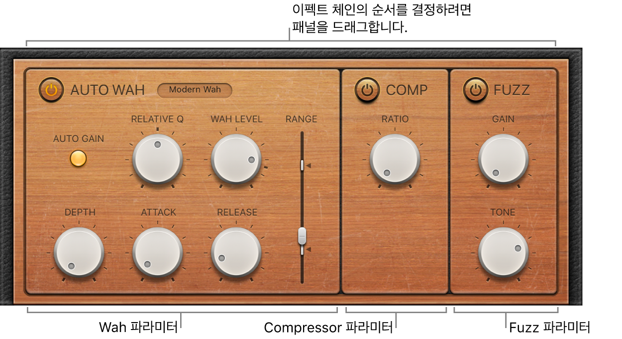 그림. Fuzz-Wah 이펙트 윈도우.