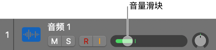 图。“轨道音量”滑块。