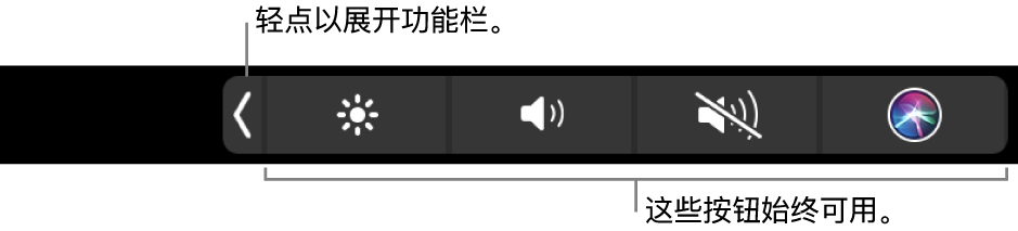 图。触控栏功能栏。