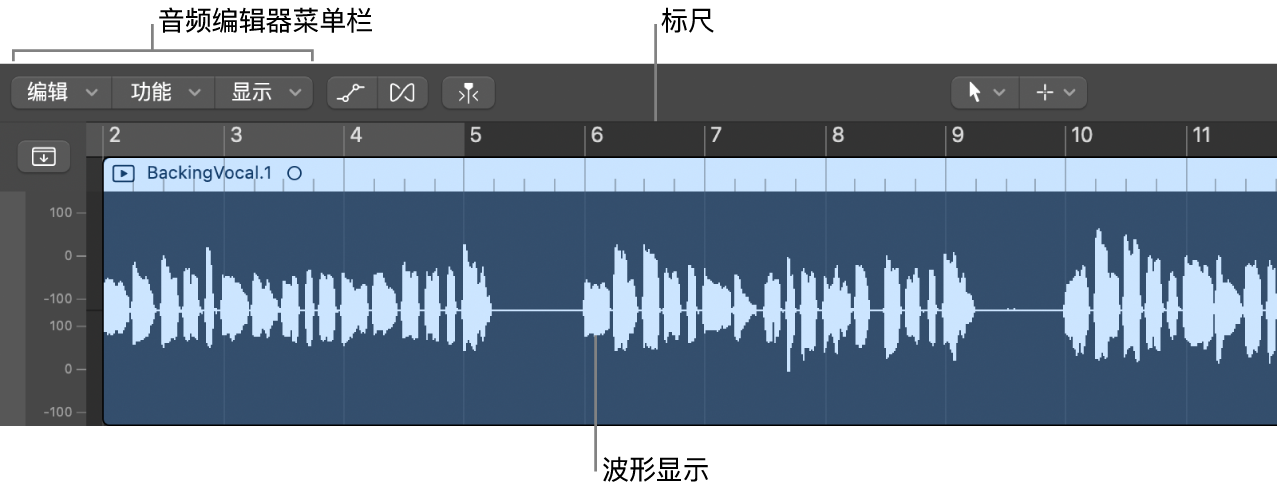 图。音频轨道编辑器。