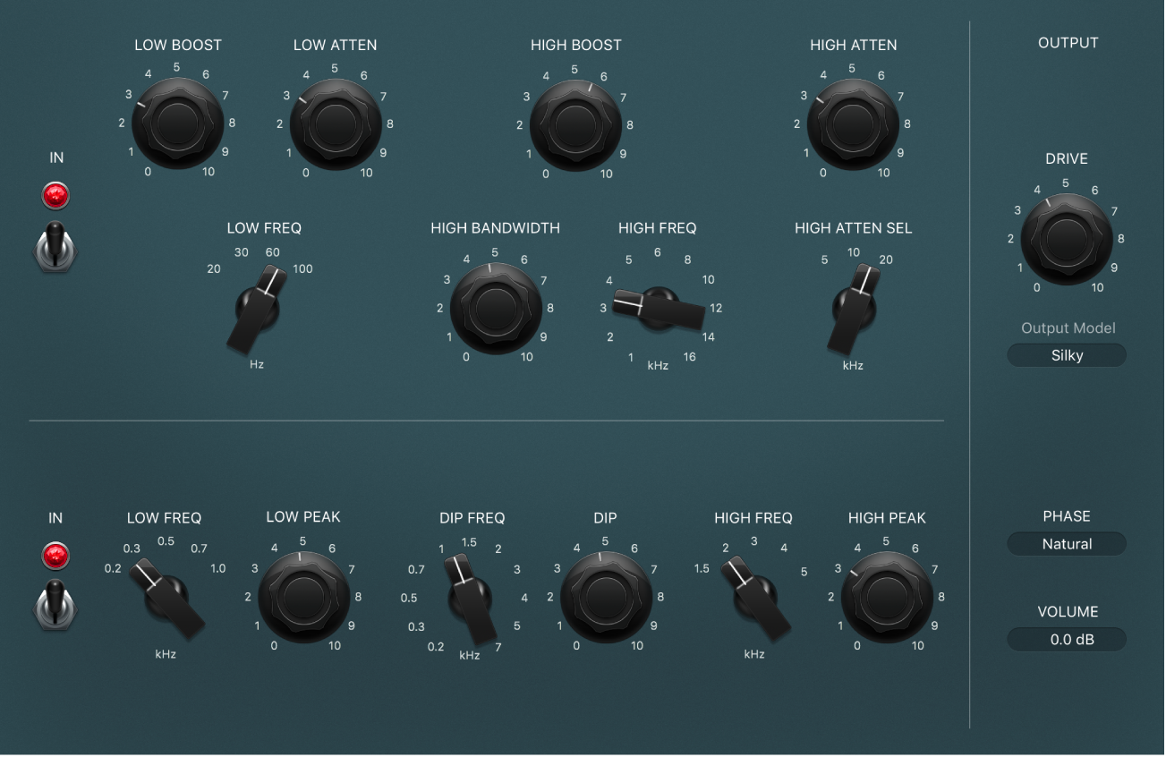 图。Vintage Tube EQ 窗口。